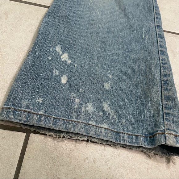 Vintage 90s Grunge Distressed Low Rise Flare Womens Jeans - Picture 6 of 15